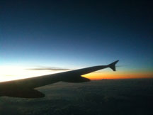 Plane Wing Sunset