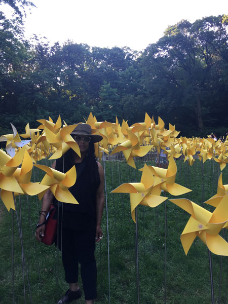 PZ with Pinwheels in Prospect Park
